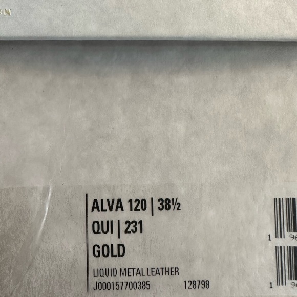 Jimmy Choo "Alva" metallic leather sandals 4.75 in / 120 mm stiletto heel - Picture 8 of 8